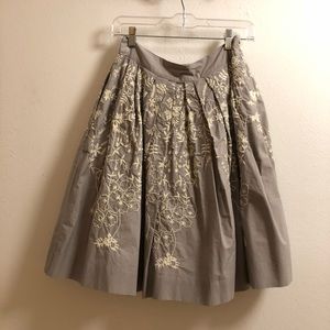 Anthropologie Meadow Rue Embroidered Skirt